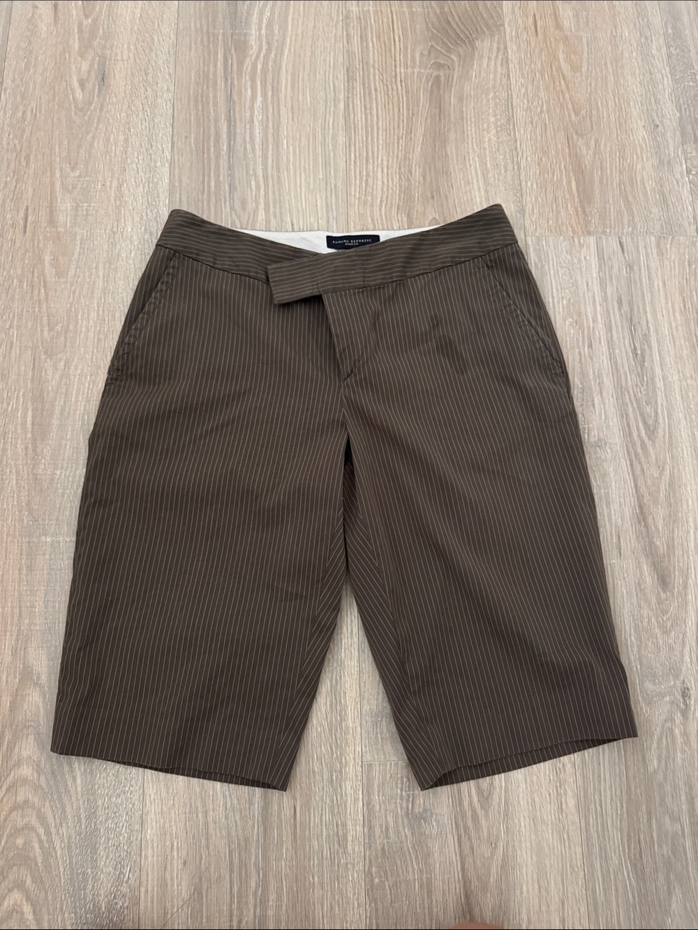Banana Republic Brown Pinstripe Shorts
